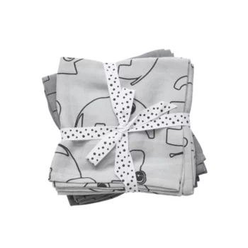 Done by Deer Komplet 2 pamučne pelene 70×70 - Contour Grey