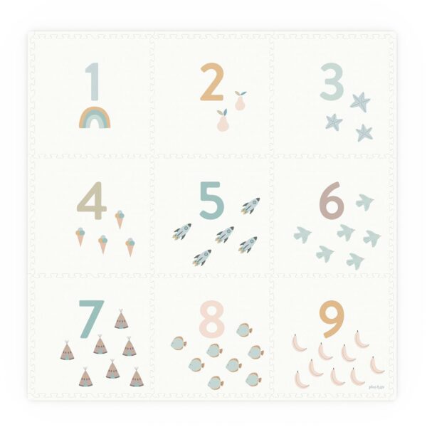 PlayandGo_EEVAA_numbers_foam_playmat_front_puzzle Play&Go 3u1 EEVAA dvostrana podloga za igru - Brojevi/Tačkice (180x180cm) - Image 7