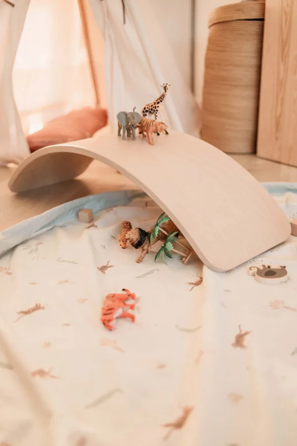 PlayandGo_toystorage_bag_jungle_kidsroom_wooden_bridge_jungle_animals Play&Go 2u1 Podloga za igru i vreća za igračke - Džungla - Image 6