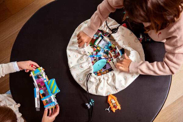 Play&Go 2u1 Mini podloga za igru i vreća za igračke - Duga - Image 7