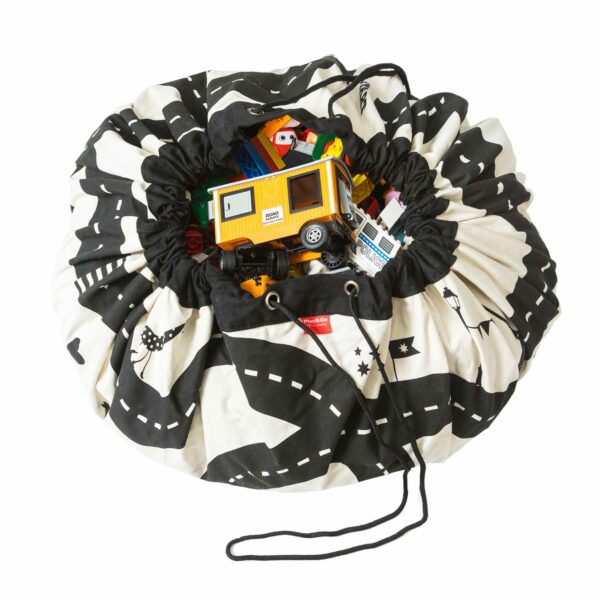 Roadmap8 Play&Go 2u1 Podloga za igru i vreća za igračke - Cesta - Image 15