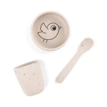 Done by Deer Set za jelo Prvi obrok Birdee - Sand
