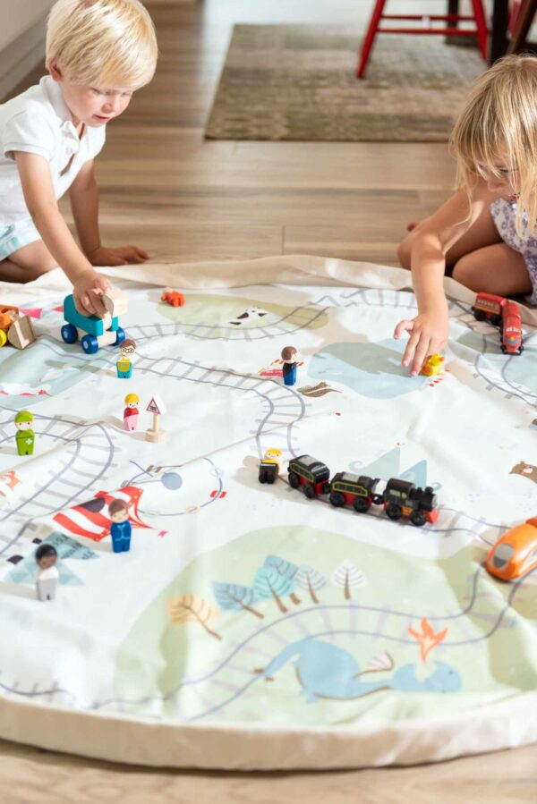 Trainmap3 Play&Go 2u1 Podloga za igru i vreća za igračke - Željeznica - Image 3
