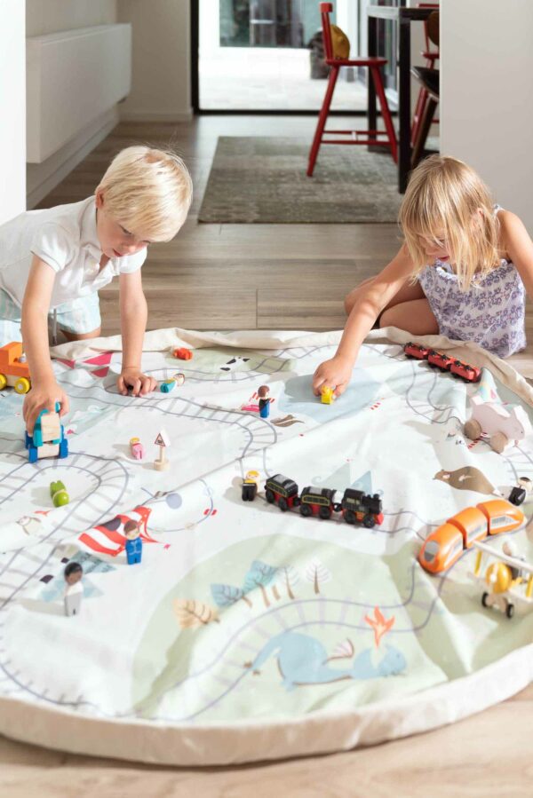 Trainmap4 Play&Go 2u1 Podloga za igru i vreća za igračke - Željeznica - Image 2