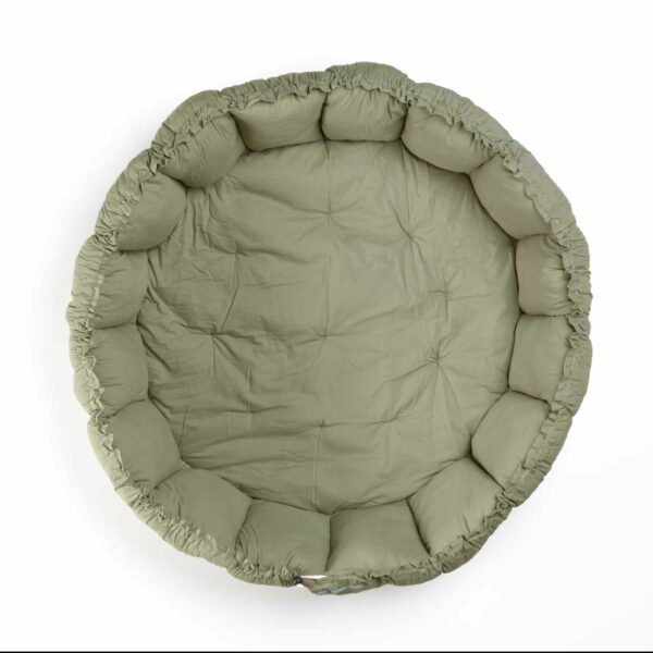 green_baby_mat_crib_raised_edges Play&Go 3u1 Bloom podloga za igru i gnijezdo za bebe - Meadow Green - Image 27