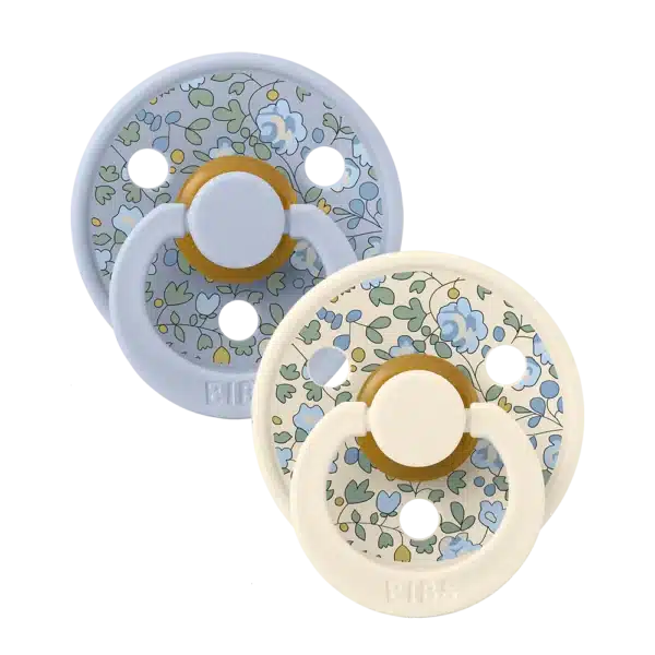 BIBS x LIBERTY cucle Eloise - Dusty Blue mix (6-18m) – 2kom - Image 1