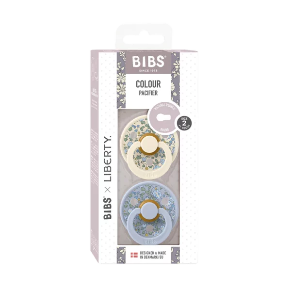 BIBS x LIBERTY cucle Eloise - Dusty Blue mix (6-18m) – 2kom - Image 2