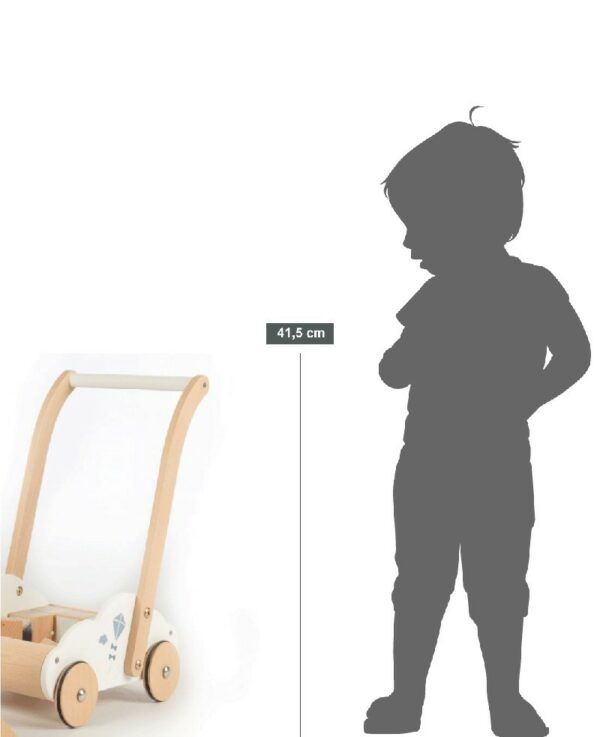 Label Label Drvena edukativna guralica sa kockicama - Blue - Image 4