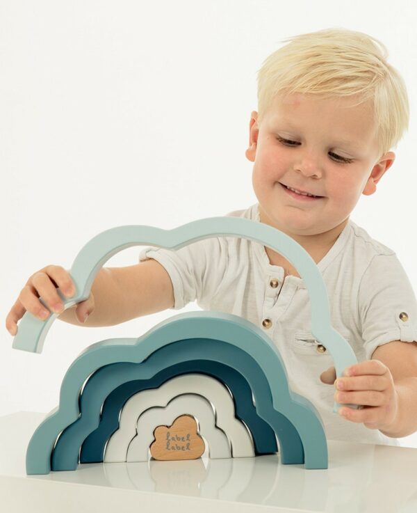 LLWT-25293-05 Label Label Drvena igračka duga - Blue - Image 4