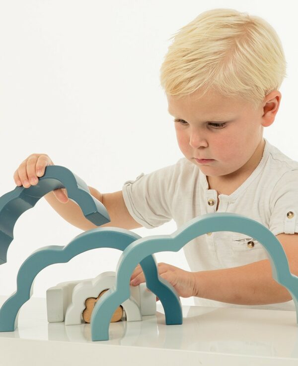 LLWT-25293-07 Label Label Drvena igračka duga - Blue - Image 6