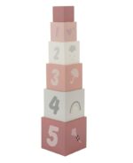 Label Label Drvene kocke za slaganje piramide sa brojevima - Pink - Image 2