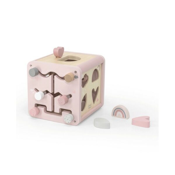Label Label Drvena aktivnosna kocka - Pink - Image 3