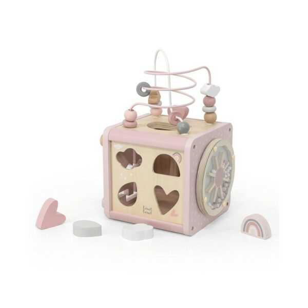 Label Label Drvena aktivnosna kocka - Pink - Image 2