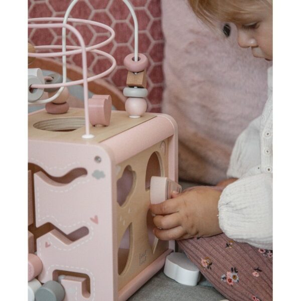 Label Label Drvena aktivnosna kocka - Pink - Image 4