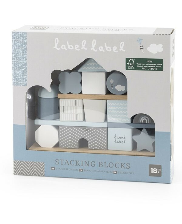 Label Label Drvena didaktička slagalica kućica - Blue - Image 3