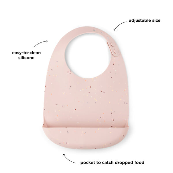Silicone bib - Confetti - Powder Done by Deer Silikonski siperak – Confetti Powder - Image 4
