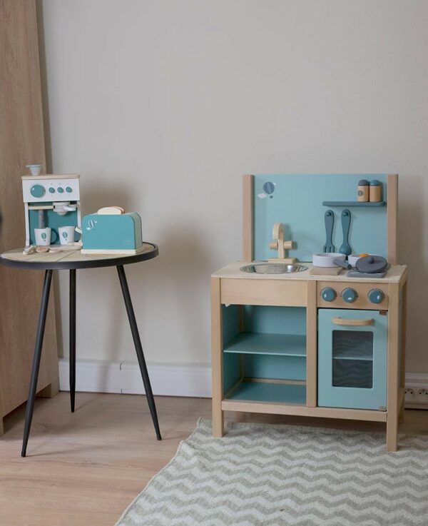 Label Label Drvena dječija kuhinja – Green - Image 2