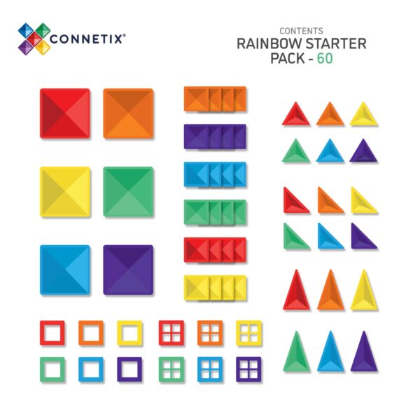 Connetix Tiles – Rainbow Starter set (60 kom) - Image 9