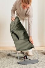BabyBjörn Ležaljka za bebe Bliss - Classic quilt, Dark Green, Woven - Image 4