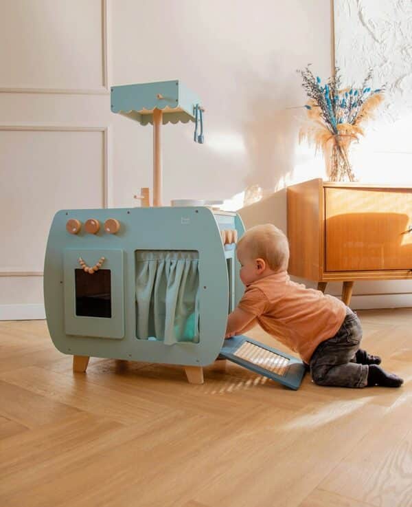 Label Label Drvena dječija kuhinja Bistro – Green - Image 4