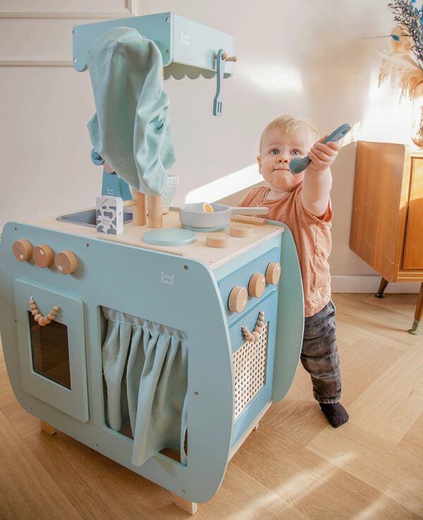 Label Label Drvena dječija kuhinja Bistro – Green - Image 3