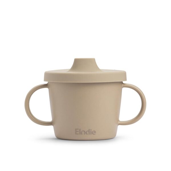60254105116NA-Sippy-Cup-Pure-Khaki-Front-SS23-PP Elodie Šoljica 2u1 sa dvije ručke – Pure Khaki - Image 1