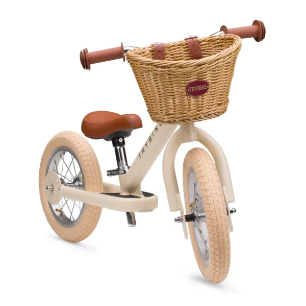 TBS2-vintage-cream-matt-basket-2 Trybike Balans bicikl 2u1 - Steel Vintage Cream Matt - Image 4