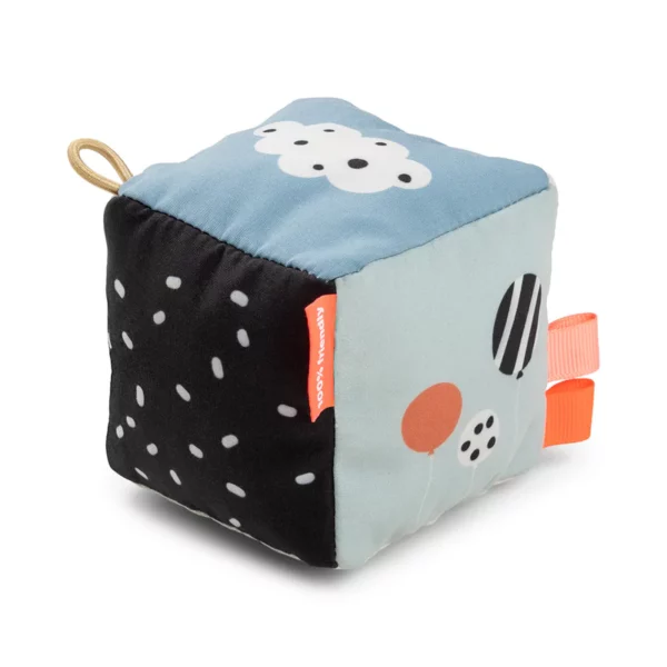 Contrast-baby-cube-Happy-clouds-Colour-mix-Back-2-PS_800x Done by Deer platnena kontrasna aktivnosna kocka za bebe sa zvečkom – Happy clouds - Image 4