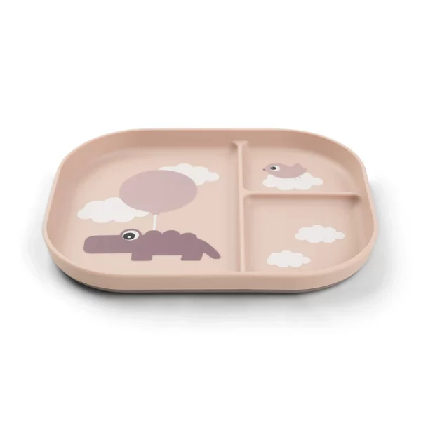 Foodie-compartment-plate-Happy-clouds-Powder-Front-2-PS_800x Done by Deer Protuklizni tanjir sa pregradama za hranu - Happy clouds Powder - Image 5
