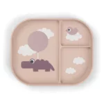 Done by Deer Protuklizni tanjir sa pregradama za hranu - Happy clouds Powder