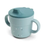 Done by Deer Foodie 2u1 šoljica sa 2 ručke – Happy dots Blue