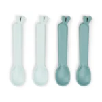 Done by Deer Set od 4 silikonske kašikice Kidish – Lalee Blue