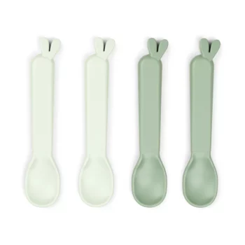 Done by Deer Set od 4 silikonske kašikice Kidish – Lalee Green