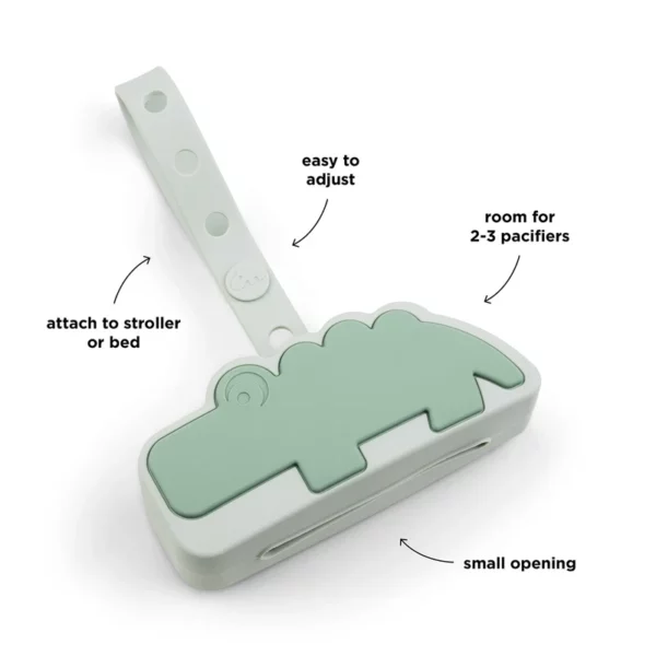 Silicone-pacifier-pouch-Croco-Green-Function-4-PS_800x Done by Deer silikonska kutijica za cucle - Croco Green - Image 2