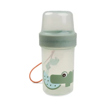 Done by Deer Posuda za užinu s dva odjeljka – L Croco Green