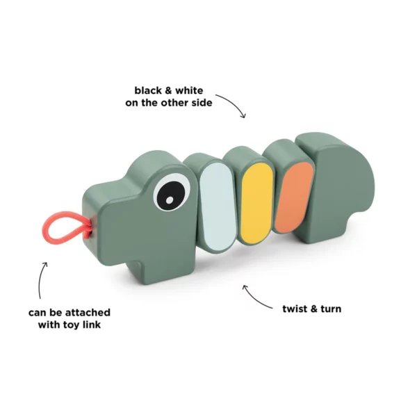 Done by Deer Didaktička igračka twist&turn - Croco Green - Image 2