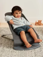 BabyBjörn Ležaljka za bebe Bliss - Classic quilt, Anthracite, Woven - Image 6