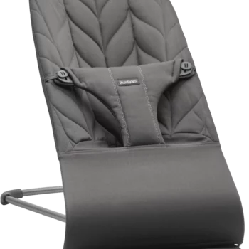 BabyBjörn Ležaljka za bebe Bliss - Petal quilt, Anthracite, Woven