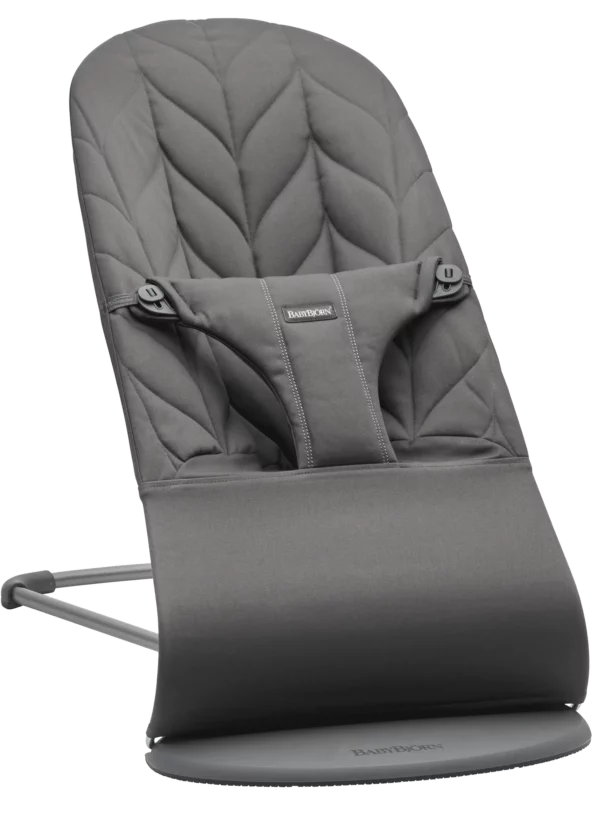 BabyBjörn Ležaljka za bebe Bliss - Petal quilt, Anthracite, Woven