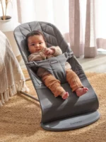 BabyBjörn Ležaljka za bebe Bliss - Petal quilt, Anthracite, Woven - Image 11