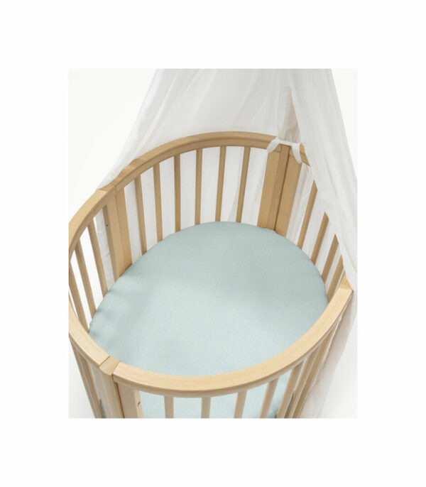 Stokke Sleepi™ Mini Prekrivač (čaršaf) - Mini Fitted Sheet Dots Sage V3 - Image 3