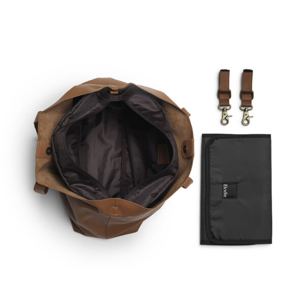 Elodie kožna torba za previjanje Chestnut Leather - Platinum proizvod - Image 6