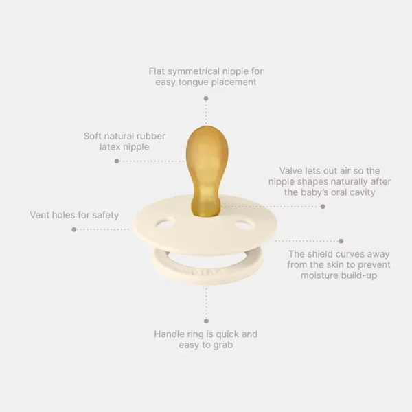 BIBS cucle Simetrične Ivory & Blush - 2kom (0-6m) - Image 4