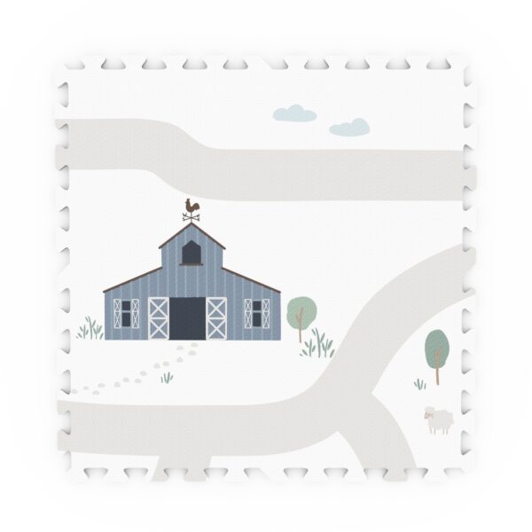 Playandgo_EEVAA_Farm_Puzzlemat_Detail_Front_Side_road_nature Play&Go 3u1 EEVAA dvostrana podloga za igru – Farma (120x180cm) - Image 34