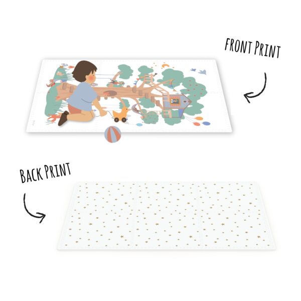 Playandgo_EEVAA_Treehouse_Puzzlemat_Front_and_back_print_English Play&Go 3u1 EEVAA dvostrana podloga za igru – Kućica na drvetu/Zvjezdice (120x180cm) - Image 38