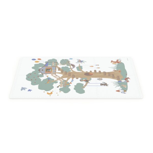 Playandgo_EEVAA_Treehouse_Puzzlemat_complete_front_side_Diagonal_visual Play&Go 3u1 EEVAA dvostrana podloga za igru – Kućica na drvetu/Zvjezdice (120x180cm) - Image 45