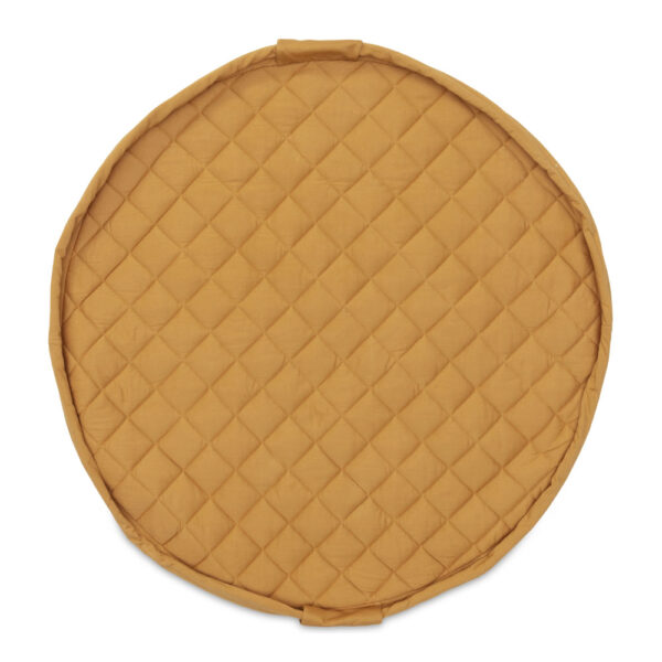 Playandgo_organic_quilted_detail_mustard_chai_tea_open Play&Go 3u1 Soft Organic - Mustard Chai Tea - podloga za igru - Image 21