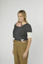 Ergobaby Aura marama, Sustainable Knit - Soft Black (0-12 mj.)