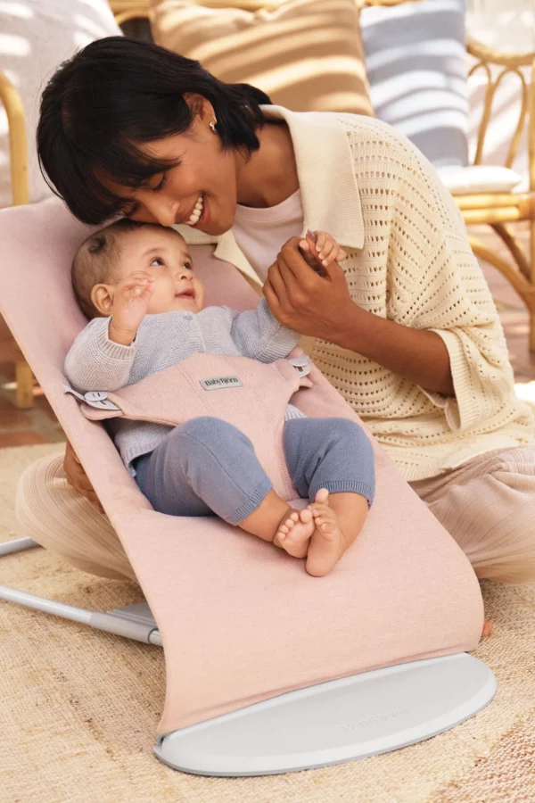 BabyBjörn Ležaljka za bebe Bliss - Mélange, Light Pink, Woven - Image 3