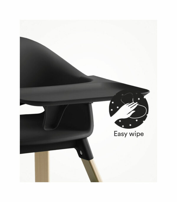 Clikk_Tray_Natural_Black_Cnfg-3_EasyWipe Stokke Clikk Hranilica Stolica - Black Natural - Image 9